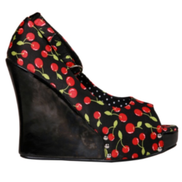 Penthouse Black and Red Cherry Pinup Platforms - Picture 2 of 14